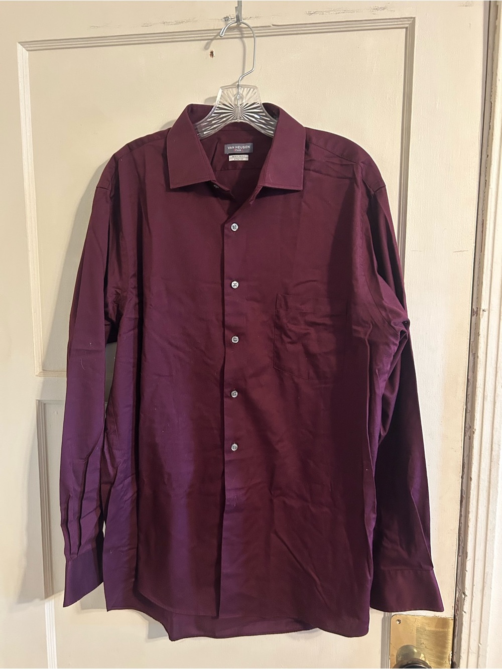 Van Heusen Men's Long-Sleeve Dress Shirt - Deep Wine
